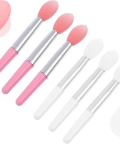 Pinceau pour Masque à Lèvres en Silicone, Lot de 2 Sets de Sets de | Applicateur pour Cosmétiques Liquides, Usage Quotidien et Professionnel, Format Pratique 8 Pièces