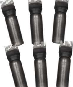 ULTECHNOVO 6 pièces Lot de Bouteilles Applicatrices Peigne pour Coloration Cheveux Noires Graduées pour Teinture et Soins Capillaires