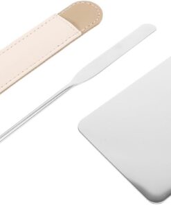 Healvian Spatules de Mélange Acier Inoxydable pour Maquillage Outils Multifonctionnels pour Fond de Teint Blush et Vernis à Ongles