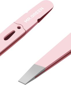 MR.GREEN Pince à épiler colorée pour sourcils - Outil de maquillage en acier inoxydable - Rose