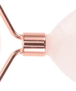 ULTECHNOVO Rouleau Facial Massager, Facial Roller Massager en Cristal et Métal Rose, Outil de Massage Visage Portable pour Soin du Visage et Routine Skincare, pour Femmes