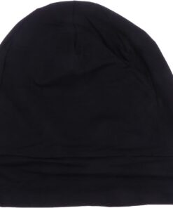 Ciieeo Bonnet de Soin Capillaire à Large Bord Noir, Bonnet de Nuit pour Femme Doublure Satin en Modal, Protection Cheveux Bouclés Chimiothérapie, Couvre-chef Confortable pour Dormir