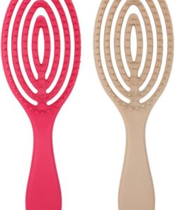 Angoily Brosses à Cheveux de Massage Couleur Aléatoire Lot de 2 en Abs Peigne Démêlant Souple pour Femmes et Hommes Adapté aux Soins Capillaires et Salons de Coiffure