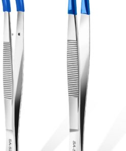 TOWOT Pince à épiler de précision en acier inoxydable (bleu)