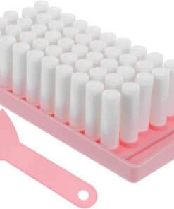 STOBAZA Kit de Tubes Rechargeables pour Rouge à Lèvres 5g en Plastique Pp avec Plateau de Remplissage et Spatule, Structure Optimisée et Design Précis pour Fabrication Maison