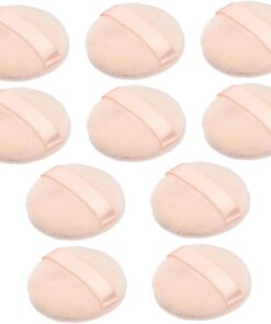 ULTECHNOVO Lot de 20 Houppettes Rondes Taille Moyenne, Éponge Douce pour Maquillage Visage, Accessoire Pratique pour Femme, Outil de Maquillage pour Poudre et Fond de Teint, Usage Quotidien
