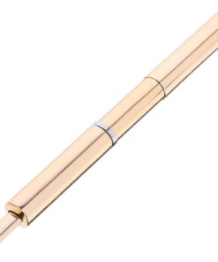 Ciieeo Pinceau à Lèvres Rétractable Doré, Outil de Maquillage Portable pour Rouge à Lèvres et Gloss, Pinceau Cosmétique Double Tête Doux, Accessoire Compact pour Femmes en Voyage
