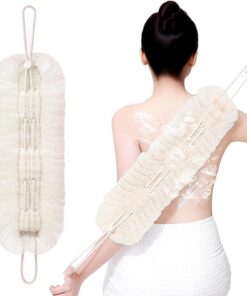 Shower Pouf and Back Scrubber Combo, Washcloth Towel, Suction Cup Body Cleaner, Deep Cleansing Puff Ball Set, Skin Renewal Bath Tool for Shower, Exfoliation, Bathroom, Skincare