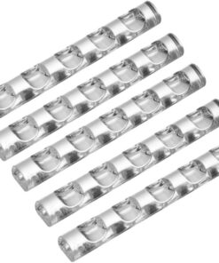 Healeved Support Porte-pinceaux Transparent Acrylique Art Nail de pour Outils en Processus 5 Compartiments Facile à Utiliser de Manucure
