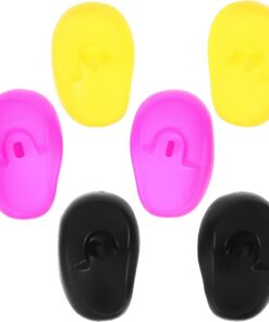 Ciieeo Protège-oreilles Coloration 3 Paires en Silicone Réutilisables Imperméable L'eau pour Teinture Capillaire et Soins Huileux Lors des de