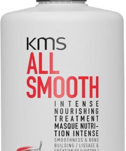 KMS Allsmooth Traitement nourrissant intense pour cheveux moyens à forts, forts, anti-frisottis, anti-frisottis, lissage, olive recyclée, sans silicone, formule végétalienne, 500 ml
