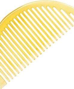 Healvian Peigne de Massage Latéral en Corne Naturelle Anti-statique Prise Confortable, Design Rétro Élégant pour Soins Capillaires à Domicile