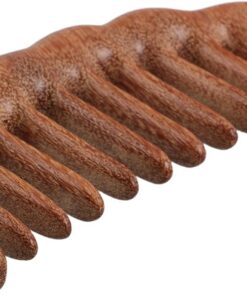 STOBAZA Peigne en Bois Naturel à Dents Larges pour Massage du Cuir Chevelu Peigne Démêlant Portable pour Hommes et Femmes Brosse de Soin Capillaire Antistatique Outil de Massage Tête