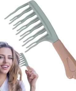 Peigne Pour Cheveux Bouclés Démêloir À Dents Ondulées Sans Cassage | Outil de Coiffure à Glissement Doux - Accessoire de Soin Capillaire pour Femmes et Filles - , , Maison