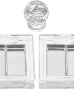 VALICLUD Palette de Maquillage Soi-Même Vide 2 Boîtes Blanches 4 Godets en Aluminium 1 Outil Cristal Palette Compacte pour Fards à Paupières Rouges à Lèvres Blush et Enlumineur pour