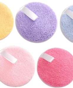 VICASKY 5pièces Éponges Maquillage Arrondies Pour Visage Outils Cosmétiques Simples Et Pratiques Pour Filles Lot De Éponges Démaquillantes