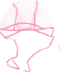 Artibetter Ensemble de 6 Bonnets à Mèches en Pe Rose avec 6 Crochets pour Coloration de Mèches, pour Salons et Soins Capillaires des Femmes et Filles