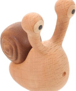 Masseur Nez en Bois de Hêtre Marron, Forme Escargot | Outil de Massage Manuel, Usage Facial, Toucher Doux Peau, Usage Prolongé