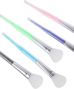 Healvian 5 Pièces Brosse Silicone pour Masque Visage Outil de Maquillage Pratique pour Types de Peau Accessoire Beauté et Facile à Nettoyer