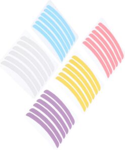 Healvian 5 Feuilles Pads Rehaussement Cils Silicone Réutilisables Colorées pour Permanente et Lifting Cils Accessoires Durables et Adaptés à Toutes Formes Dyeux