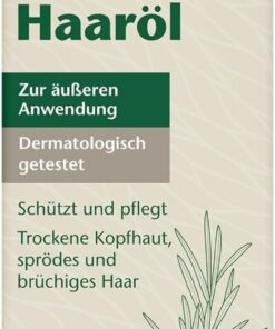Doppelherz Huile pour cheveux de romarin pure - Huile de romarin, huile de ricin et huile d'amande douce - Pour le soin du cuir chevelu et la prévention des pointes fourchues - 50 ml