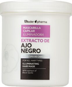 Thader Pharma Masque capillaire à l'Extrait d'Ail Noir, idéal pour tous les types de cheveux, 700 ml