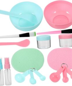 Healeved 3ensembles Set Pour Masque Facial Ensemble Avec Pinceaux Cuillères De Mesure Et Flacon Spray Outils De Pour Masques Maison