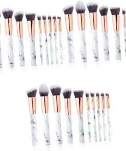 Housoutil 30pièces Ensemble De Pinceaux De Maquillage Portable à Motif Avec Étui De Rangement Outils De Pour Fond De Teint Blush Et Maquillage Yeux