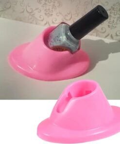 Support de bouteille de vernis à ongles en silicone durable pour outils de manucure à domicile et accessoires de nail art, rose
