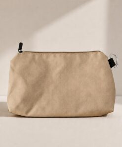 Pochette de rangement multi-usage – Organiseur compact à fermeture éclair pour articles de toilette, cosmétiques et essentiels du quotidien, sac de rangement portable (kaki)