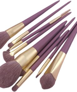 Pinceaux de Lot de 9 pièces d'accessoires cosmétiques doux et antidérapants | Kit pinceaux à Pour Lèvres Teint Sourcils Cils