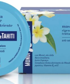 Helan, Monoi de Tahiti, masque capillaire après-soleil, traitement régénérant, nourrissant et protecteur de la couleur au Monoi, au noyer brésilien, à la vitamine B et E