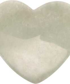 ULTECHNOVO Outil de Massage du Visage Gua Sha en Pierre de Jade Naturelle Grosse Taille Forme Cœur Massage Facial Détente Soins du Visage