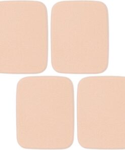 Éponges à Poudre Maquillage 4 Pcs, Forme Carrée, Double Usage Sec et Humide, Coussinets Visage pour Femme, Texture Douce, Teint Naturel, Accessoires Maquillage Portables