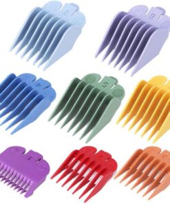AKOAK Lot de 8 ciseaux électriques à tête d'huile, peigne à coulisse universel, accessoires de barbier, étriers à cheveux, kit de barbier professionnel, outils de soins capillaires de salon
