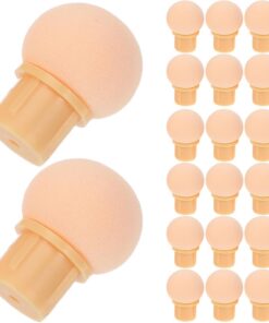 Healeved 20 Pièces Recharge Éponge à Ongles Ombré Têtes D’éponge Douces et Lavables pour Stylo Nail Art Applicateur Précis pour Manucure Dégradée, Accessoires Nail Art à Usage Professionnel