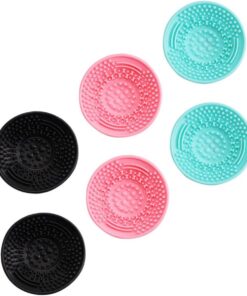 Healeved Gobelet de Rinçage pour Pinceaux de Maquillage en Silicone, Nettoyage Rapide, Lot de 6 Pièces, pour Outils de Maquillage, Présent