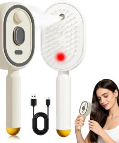 Peigne de massage électrique à coussin d'air, brosse démêlante 3 en 1 auto-nettoyante, restaure la brillance soyeuse des cheveux secs et crépus, outil de soins capillaires de qualité supérieure pour