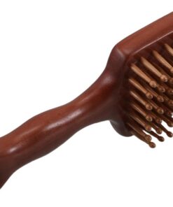 Peigne de Massage à Dents Larges Bois de Santal pour Chevelu et Démêlage Cheveux Outil de Soin Capillaire Portable