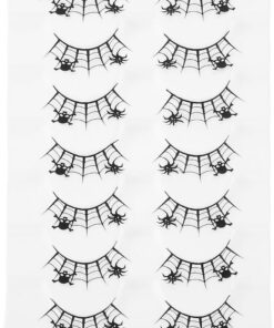 VICASKY 7 Paires Faux Cils de Fête Noirs en Fibre pour Halloween Design Découpé Unique, Confortables et Faciles à Appliquer, pour Soirées et Cosplay
