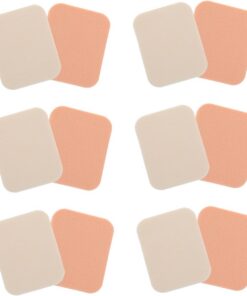 STOBAZA 12 pièces Houpette Maquillage Carrée pour Visage Éponge Cosmétique Confortable pour Usage Sec et Humide Teint Naturel Outils de Maquillage Réutilisables pour Fond de et Blush