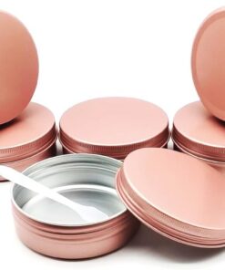 Lot de 6 bocaux vides en aluminium de 100 ml, conteneurs vides de voyage avec couvercle à vis, boîtes en métal de 100 g pour loisirs créatifs, baumes à lèvres, crème pour le visage, bougies,