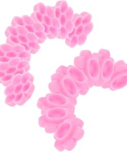 Cabilock 500 Pièces Porte-tatouages pour Ongles en Abs Forme Fleur Rose, Support de Colle à Faux Cils Compatible Extensions, Prévient le Séchage, pour Usage Maison et Services Mobiles