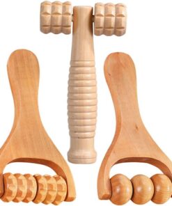 Angoily Outils de Massage en Bois 3pcs pour Massage des Pieds Dos Sûr à Tenir Maison Voyages