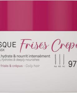 LUXÉOL - Masque Frisés Crépus - Hydrate, Nourrit & Démêle Cheveux Texturés | Conçu pour les Cheveux Frisé & crépus - Gaine les boucles et réduit les frisottis - Fabriqué en France - 250ml