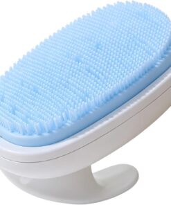 Body Scrubber - Silicone Bath Brush, Back Cleaning Massage Tool for Shower | Bath Scrub Brush - Cleansing Aid for Daily Shower Care | Silicone Material, Soap Dispensing Design, Easy Grip Handle