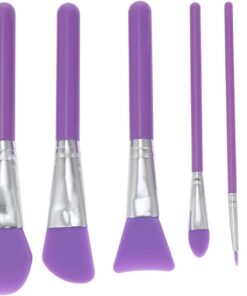 Gatuida 6 pièces Pinceaux de Maquillage Silicone pour Visage Applicateurs Liquides et Crèmes Outils Cosmétiques Durables pour Femmes et Filles Kit Complet pour Fond de Teint et Fard à