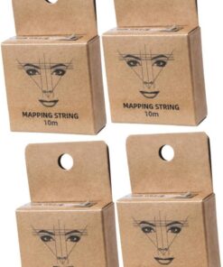 Healeved 4 Pièces règle de fil à broder à motif d'encre fil pour marquer les sourcils gadgets de maquillage light sourcils parfait lame rasoir outil de règle de sourcil encrer