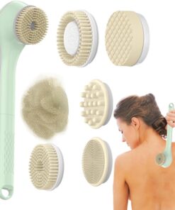 Electric Body Brush, Shower Massage Scrubber, Back Cleaning Tool | Waterproof Design, Long Handle Grip, Perfect for Daily Hygiene or Relaxing Bath Routines
