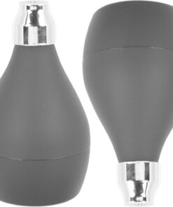 Ciieeo 2 Pièces Flacon Pulvérisateur de Poudre Rechargeable en Caoutchouc Noir, Outil Portable pour Spray Fixateur de Maquillage, pour Voyage et Coiffure Volume Cheveux Fins